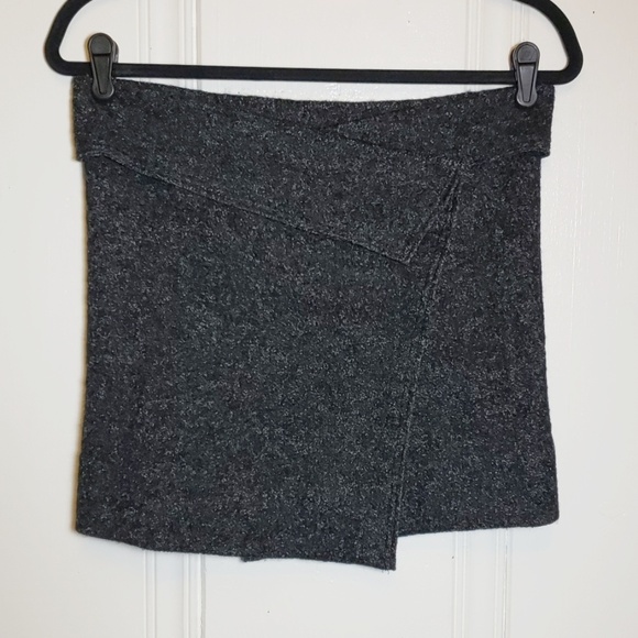 Isabel Marant Etoile Gray Wool Blend Wrap Skirt - Picture 2 of 6
